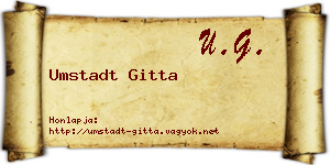 Umstadt Gitta névjegykártya